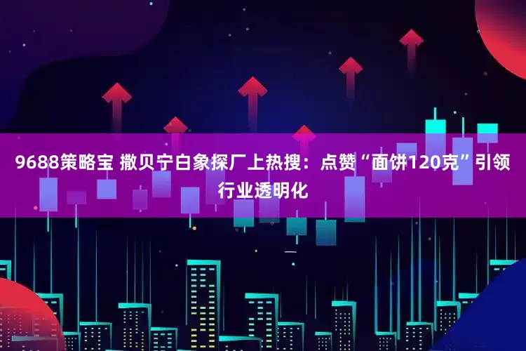 9688策略宝 撒贝宁白象探厂上热搜：点赞“面饼120克”引领行业透明化